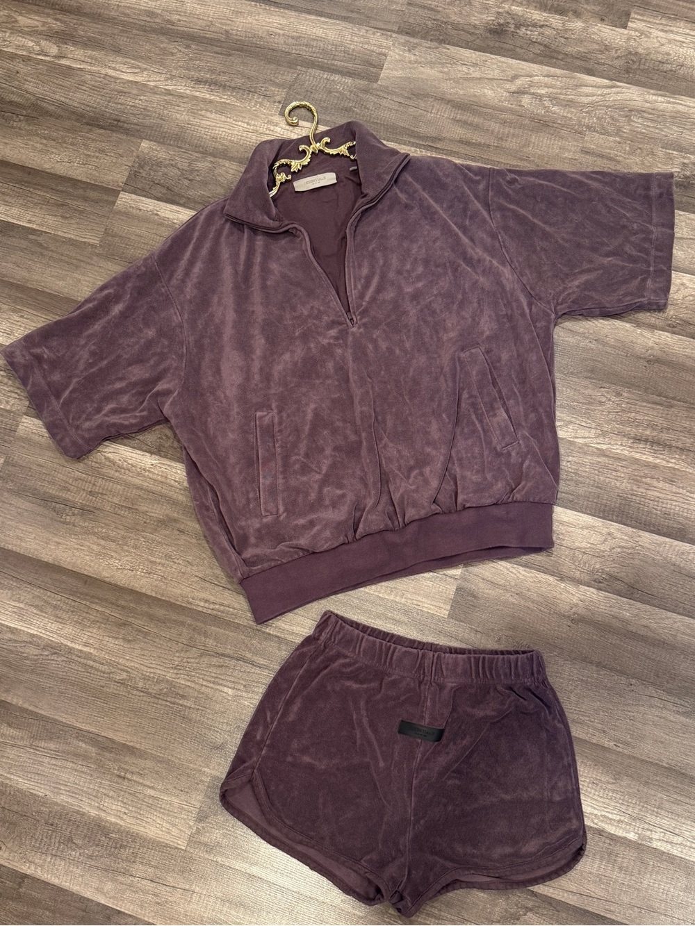 Auth ESSENTIALS Fear of God 2 Piece 🔥Unisex Sold Out Set Shorts SizeM Purple